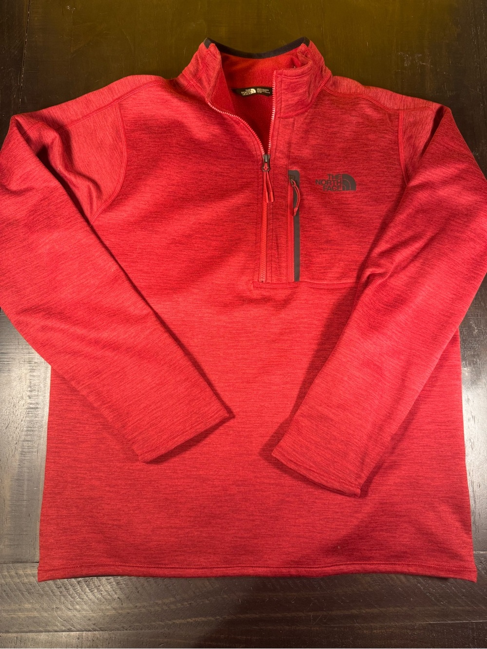 The North Face Men's Canyonlands 1/4 Zip Fleece Pullover Medium Red Heather